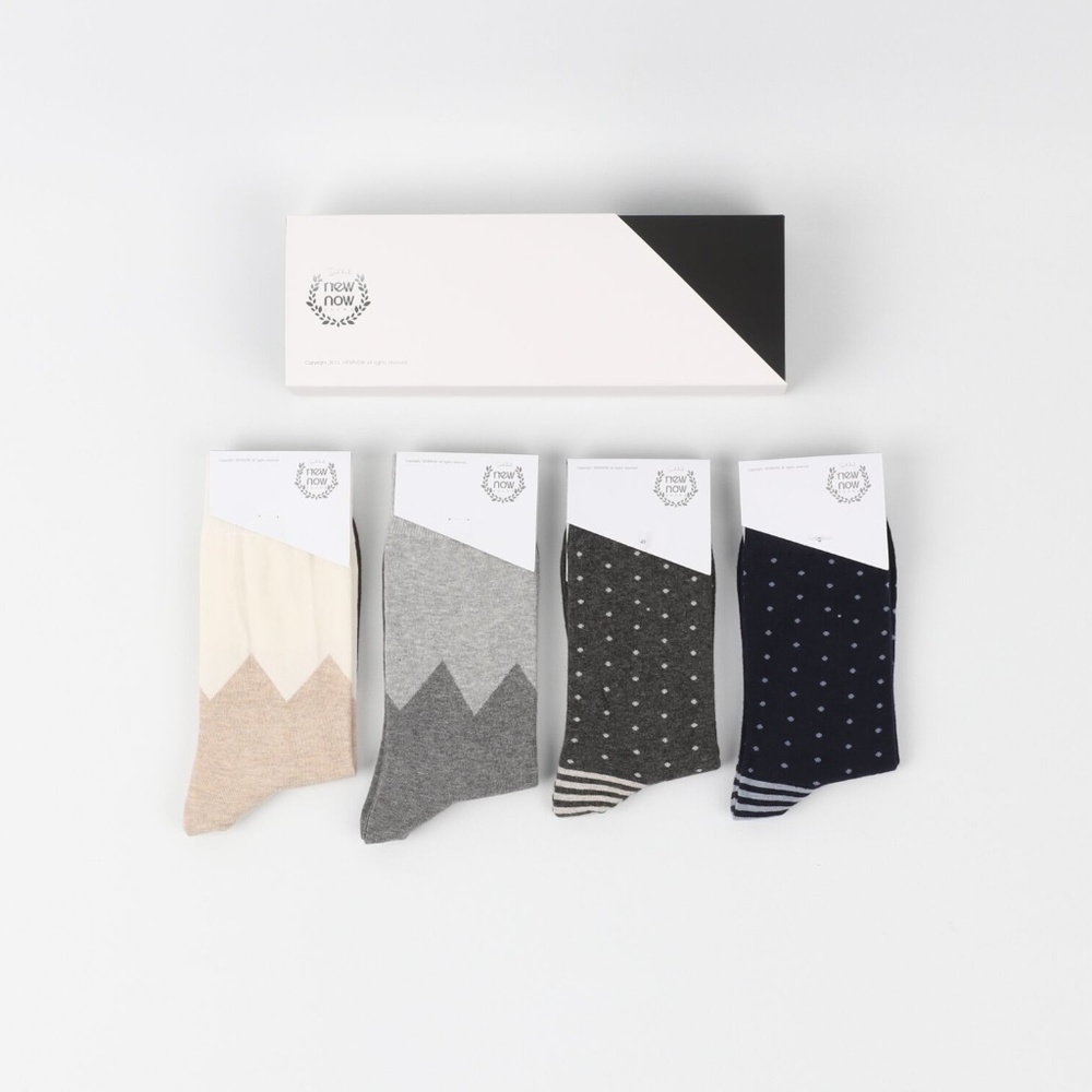 Mens Printed& Patterned Socks | 4 Pair Set